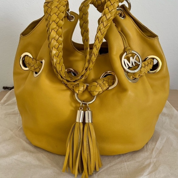 Michael Kors Collection Handbags - MICHAEL Kors Lambskin Braided Camden Tote,Dustbag NWOT 2008